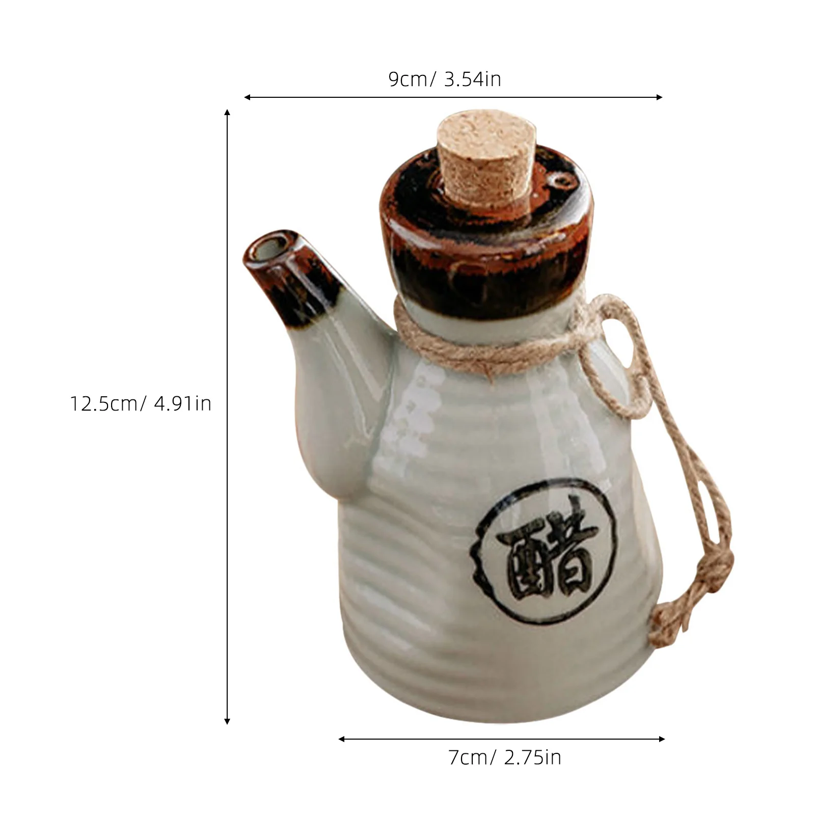 زجاجة بهار سيراميك على الطراز الياباني، وعاء زيت مقاوم للتآكل، مقاوم لدرجات الحرارة العالية، سهل التنظيف، مستلزمات المطبخ