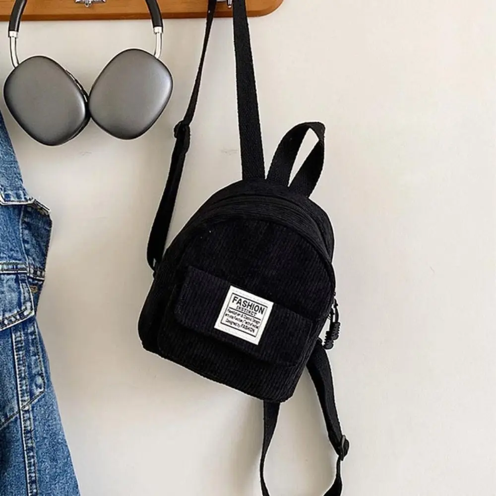 

Простые сумки для телефона, вельветовый рюкзак в корейском стиле, мини-сумки через плечо, однотонный рюкзак, женские школьные сумки, студенческие сумки