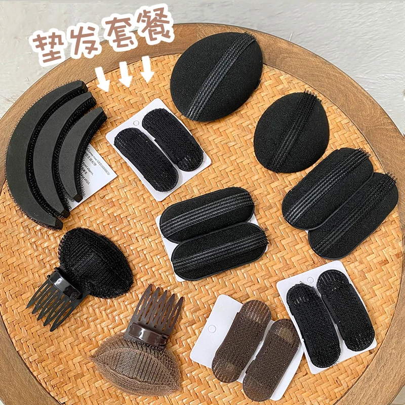 Ladies Fluffy Sponge Hair Clips Pins Set Pads Maker Care Bouffant Styling Tools Accessories Magic Bun Base Bump Volume Headwear