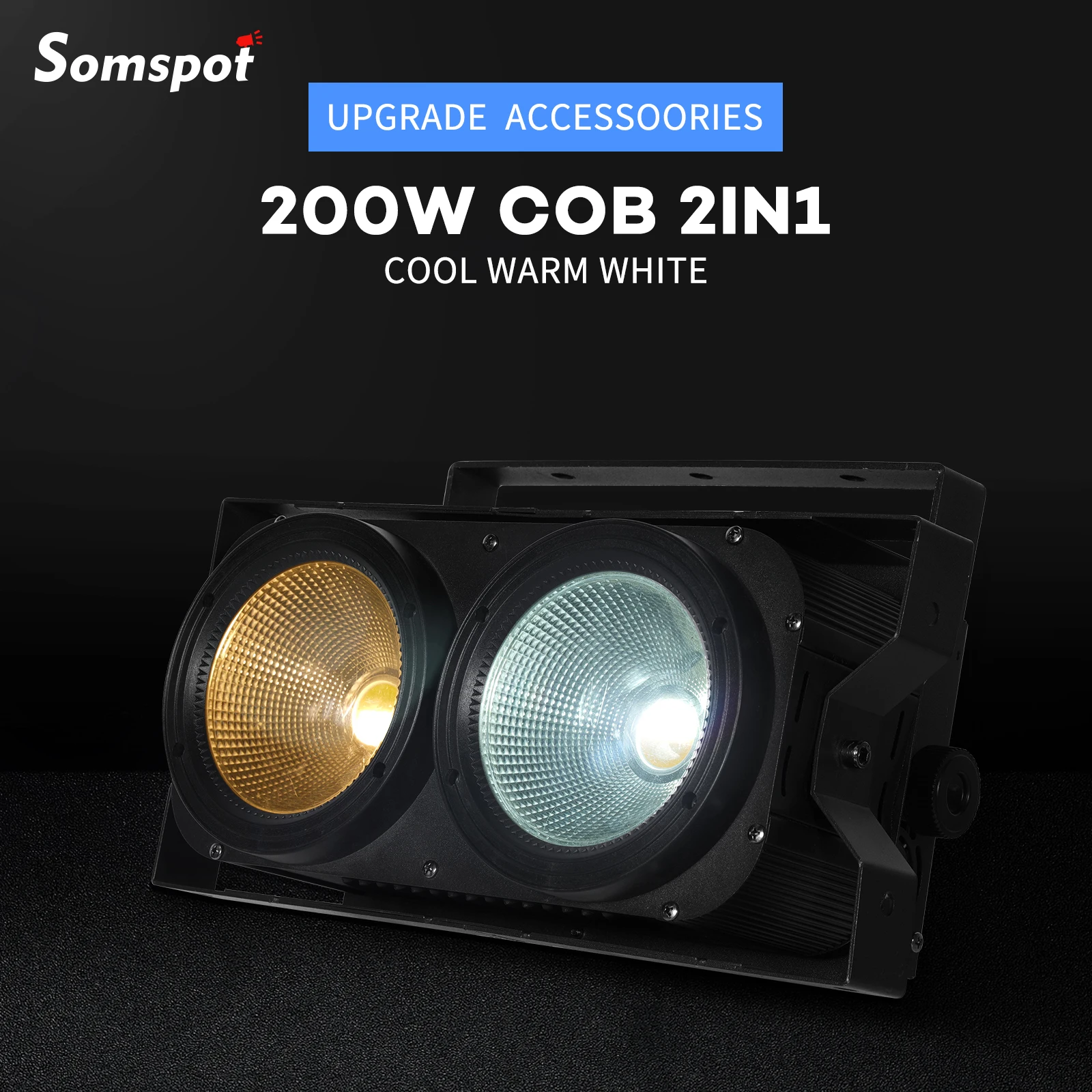 

Somspot 200W COB Par Light Audience Light Fill Light Stage Effect Light DJ Disco Party Lights for Club Wedding Show Performance