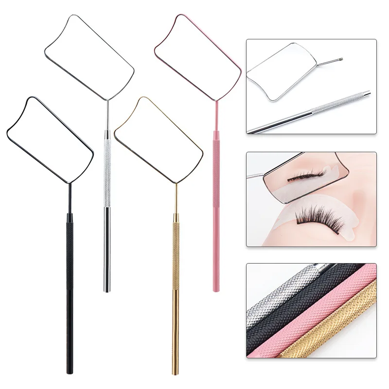 1PCS/3PCS Stainless Steel Fan Eyelash Extension Inspection Mirror Lash Tool OPP Bag