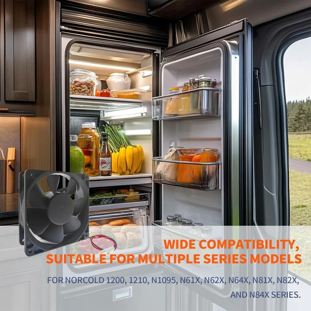 2 قطعة OEM 628685 RV مجموعة مروحة تبريد الثلاجة - بديل 12 فولت تيار مستمر لـ Norcold 1200، 1210، N1095، N61X، N62X، N64X، N81X، #6