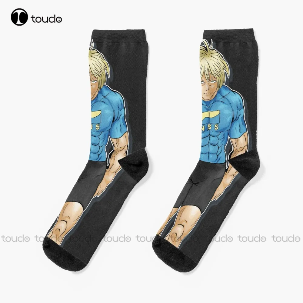 Cosmo Imai Kengan Ashura Cosmo Imai Anime Manga Socks White Soccer Socks Men Design Happy Cute Socks  New Popular Funny Gift