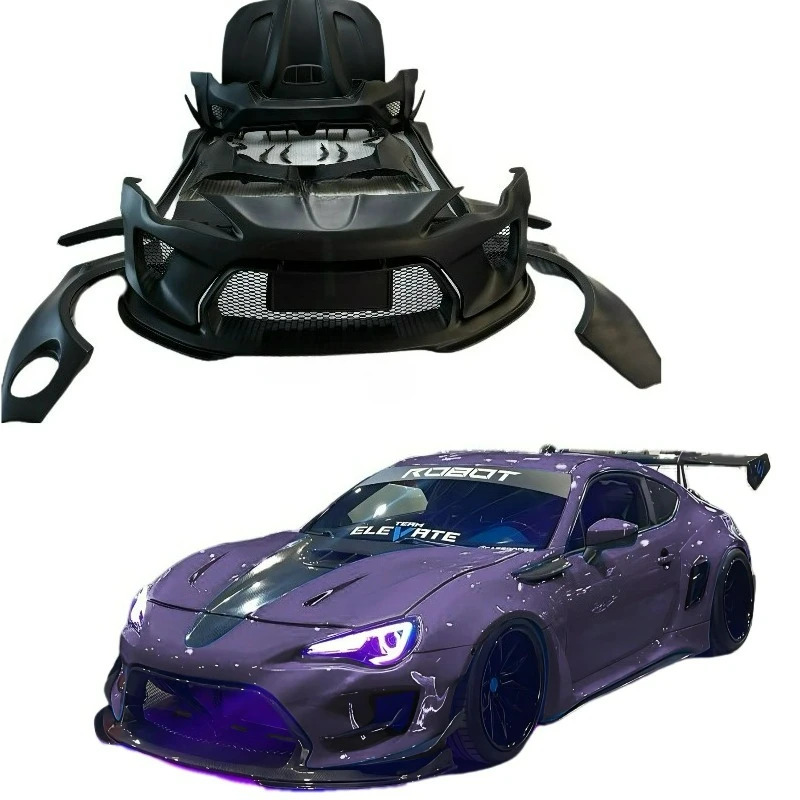 

Sporty FORToyota GT86 FORSubaru BRZ Rott-Style Wide Body Kit Front Rear Bumper, Spoiler, Hood