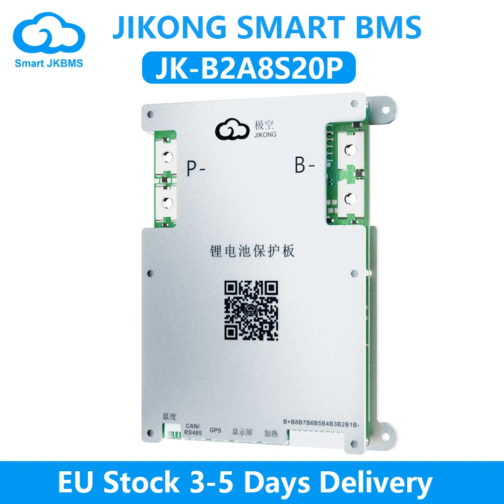 JIKONG JK BMS Smart BMS B2A8S20P with BT APP CAN RS485 2A Active Balance 4S~8S 24V 200A for Lifepo4 Li-ion LTO Battery JKBMS