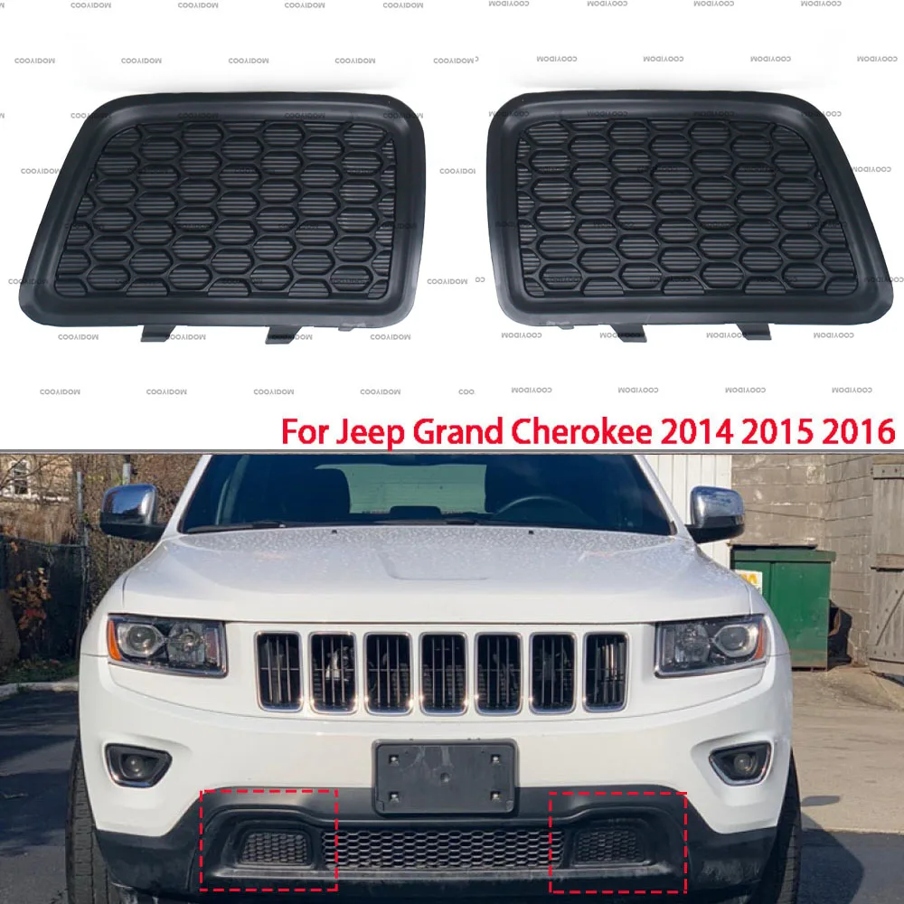 

Car Front Lower Grille Tow Insert Bezel Front Bumper Grille Bezel Cover For Jeep Grand Cherokee 2014-2016 68143098AC 68143099AC