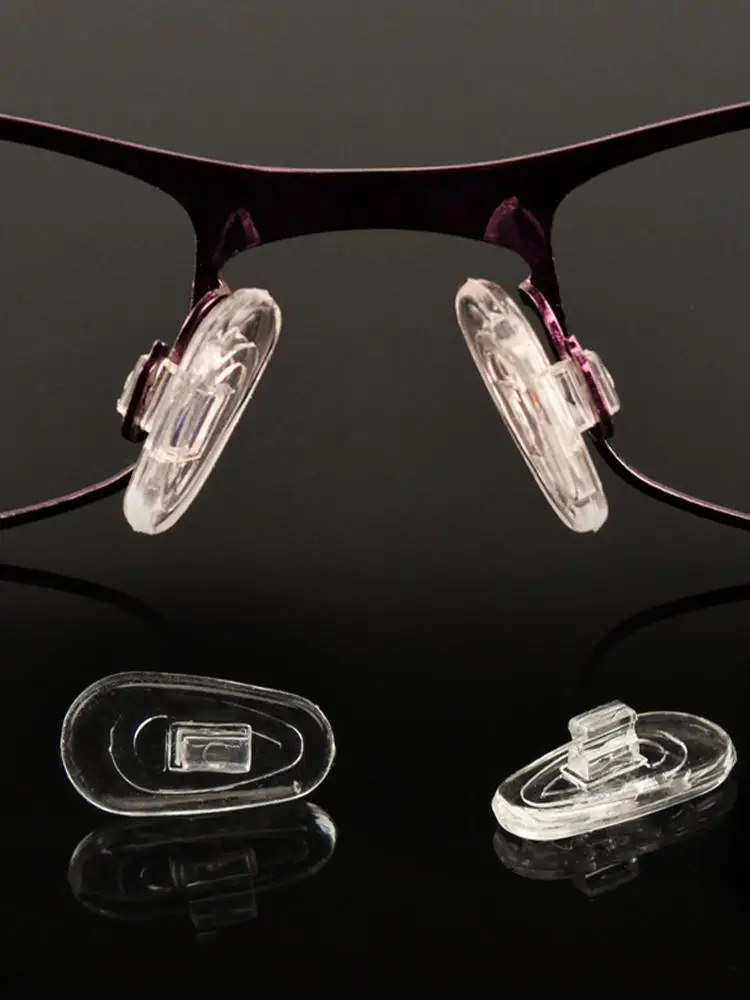 10 pièces (5 paires) plaquettes nasales en Silicone de qualité supérieure pour lunettes – coussin d'air doux, conception à visser, rehausseur de confort et de poignée