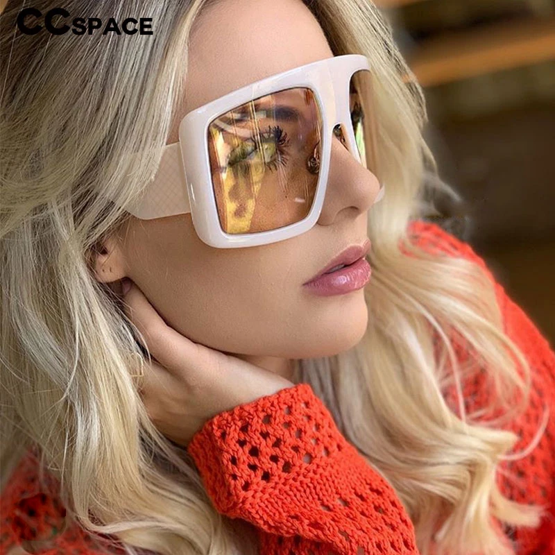 46547 Oversized Square Brand Sunglasses Gradient Lens Women Fashion Shades Uv400 Vintage Glasses