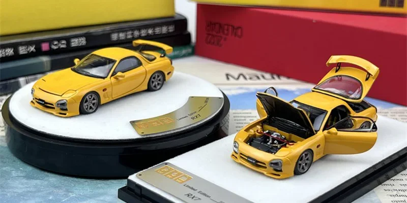 PGM  1:64 Mazda RX-7 FD3S Sports Car Simulation Full Open Limited 999pcs Edition Collection  Die-cast  Alloy car model