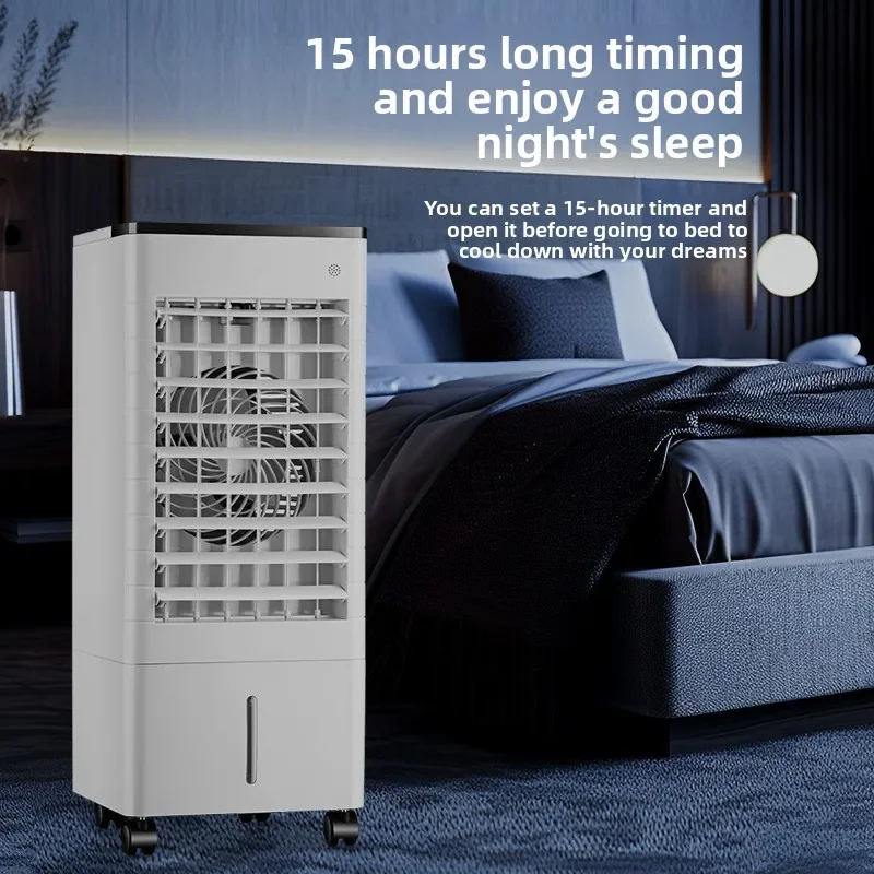 

Superior Air Conditioner Fan Refrigeration Super Strong Wind Electric Fan Mobile Small Household Air Cooler Plus Water Ice Circ