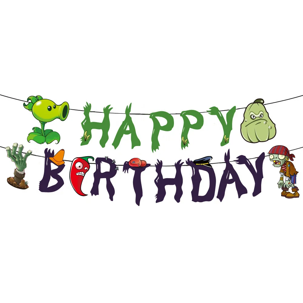 Plants vs. Zombies Ballon Birthday Party Supplies PVZ Foil Balloon Baby Shower Anniversary Event Decor Mushroom Kid Home Garden