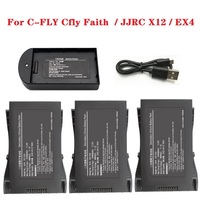 Original For JJRC X12 / EX4 11.4V 2400mAh Battery Charger Sets For C-FLY Cfly Faith Drone RC Quadcopter Spare Parts Accessories