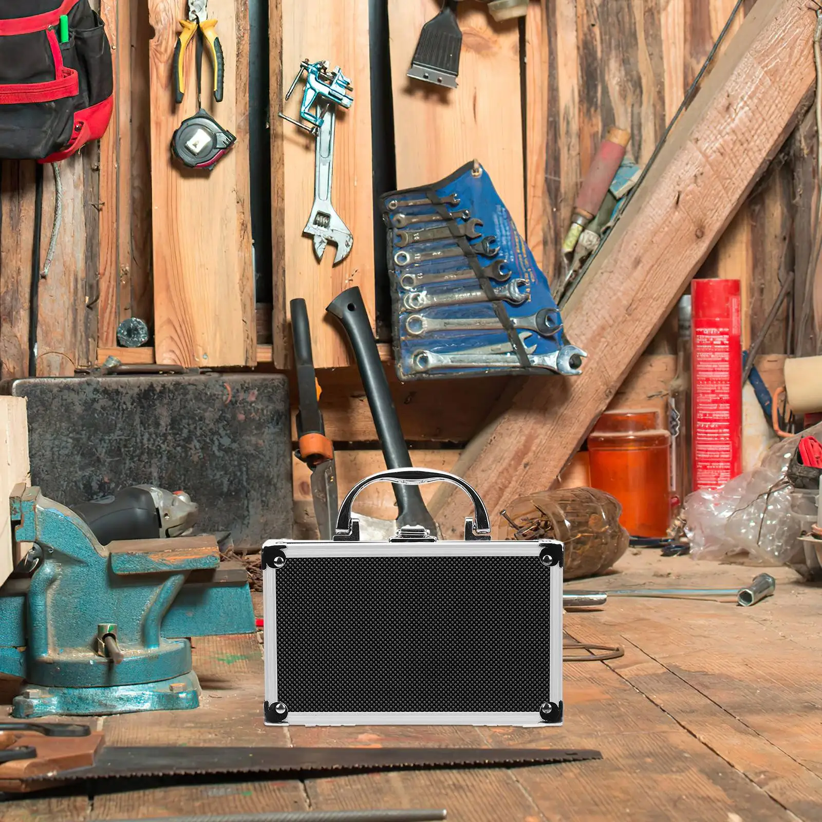 Aluminium Alloy Toolbox Storage Case with Reinforced Handle for Tool Organizer Large Capacity Hardware Storage Solution