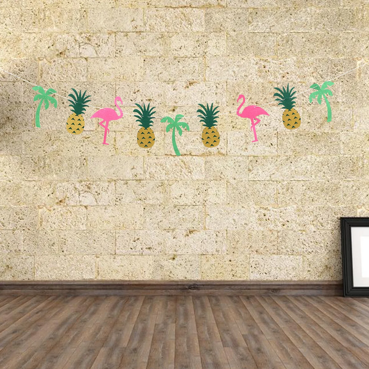 

Hawaiian Luau Garland Flamingo Pineapple Banner Summer Birthday Party Decoration Photography Background Flamingo Pineapple