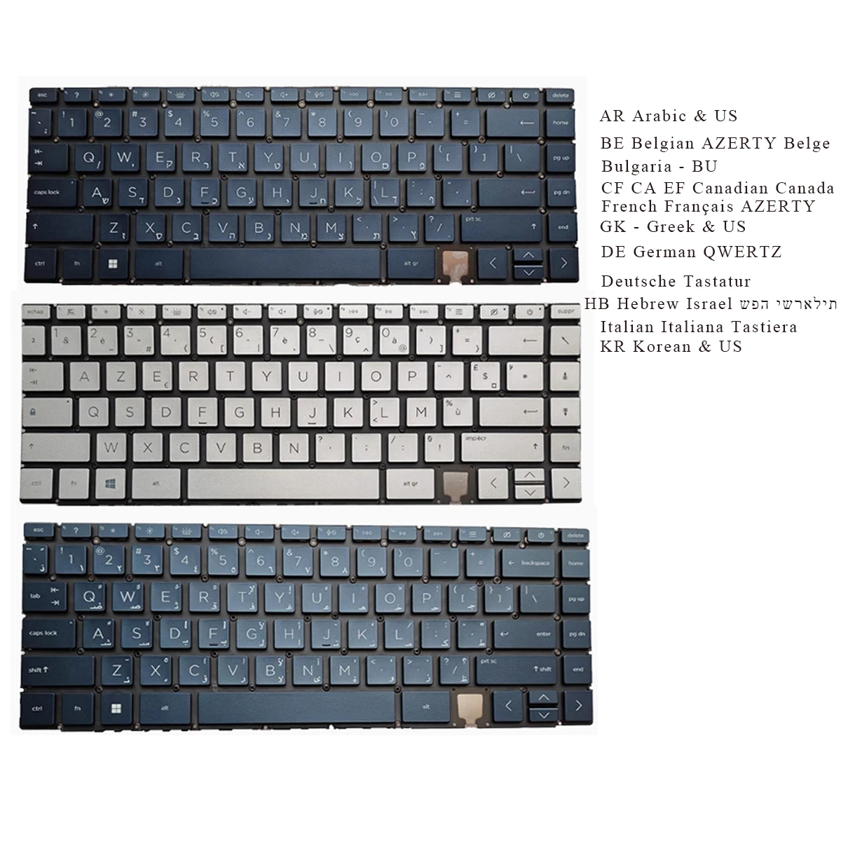Nuevo teclado árabe belga BU CF checo francés GK GR hebreo italiano coreano para HP Spectre X360 14-EA 14T-EA 14-EA0000 retroiluminado