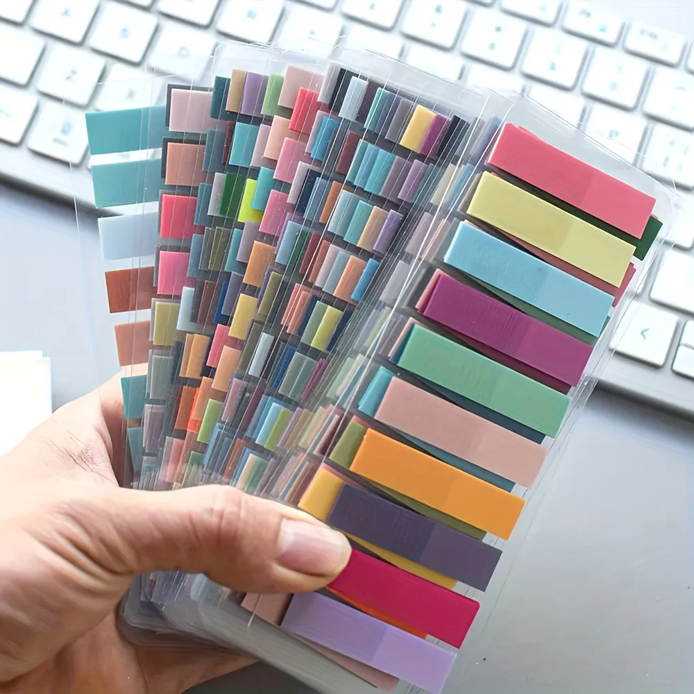 1000 Sheets Random Colors Stickers Transparent Index Creative Self-Adhesive Stickers Posted Sticky Note Pads