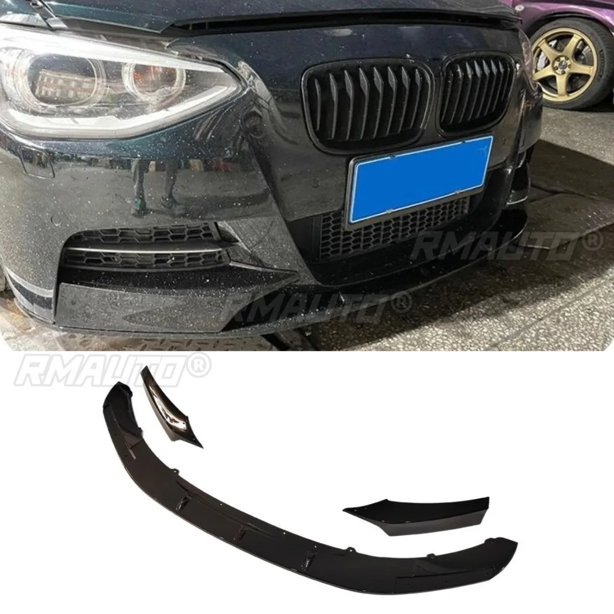 

Car Front Bumper Lip Diffuser Spoiler Glossy Black Modification Part For BMW 1 Series F20 2012-2014 Car Accessories