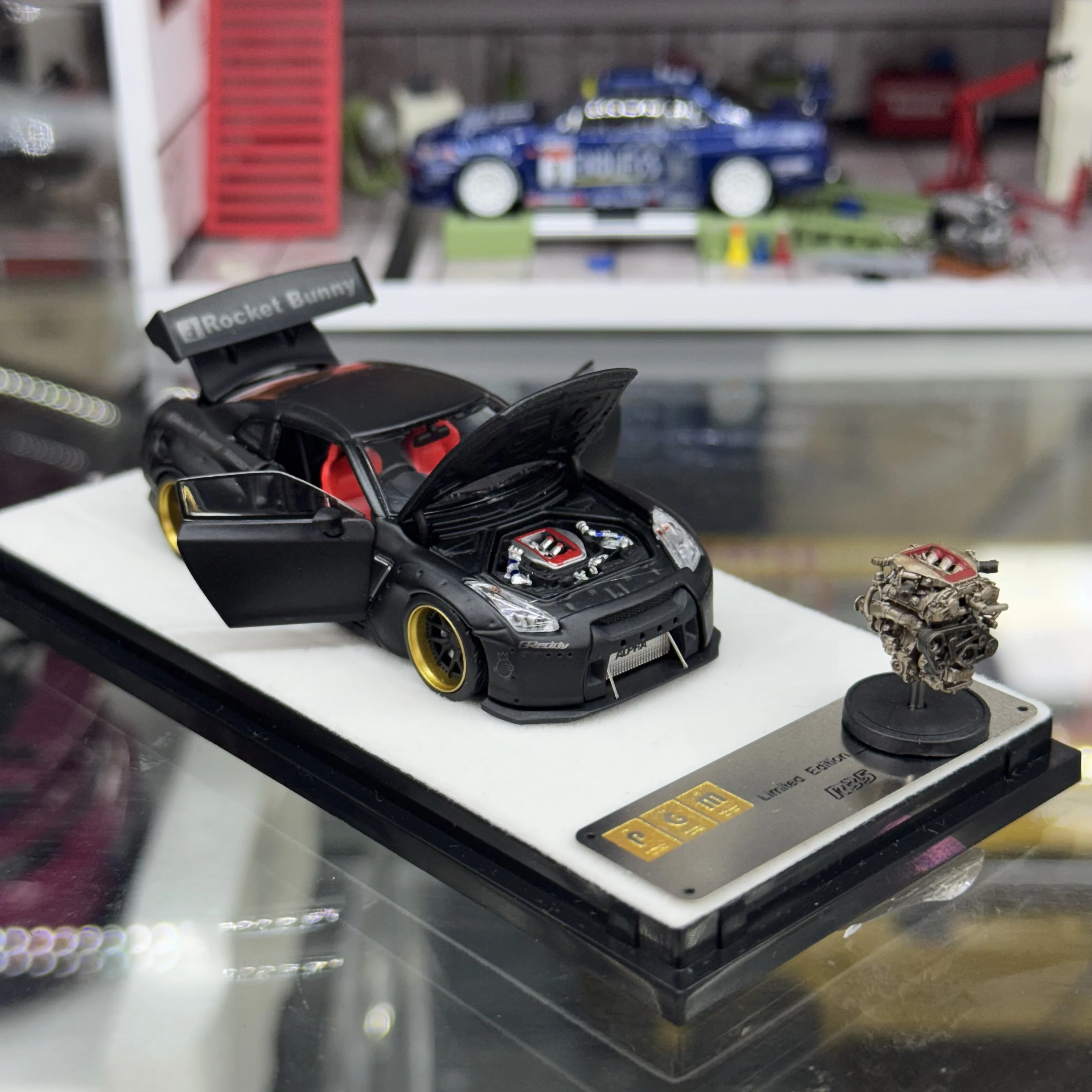 1:64 Pgm R35 Rocket Rabbit Wide Body Alloy Full Open Car Model