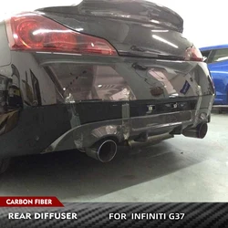 Carbon Fiber/FRP Car Rear Bumper Lip Diffuser for Infiniti G37 G37S Coupe Base Coupe Journey Sedan 2009-2013 No for US Version