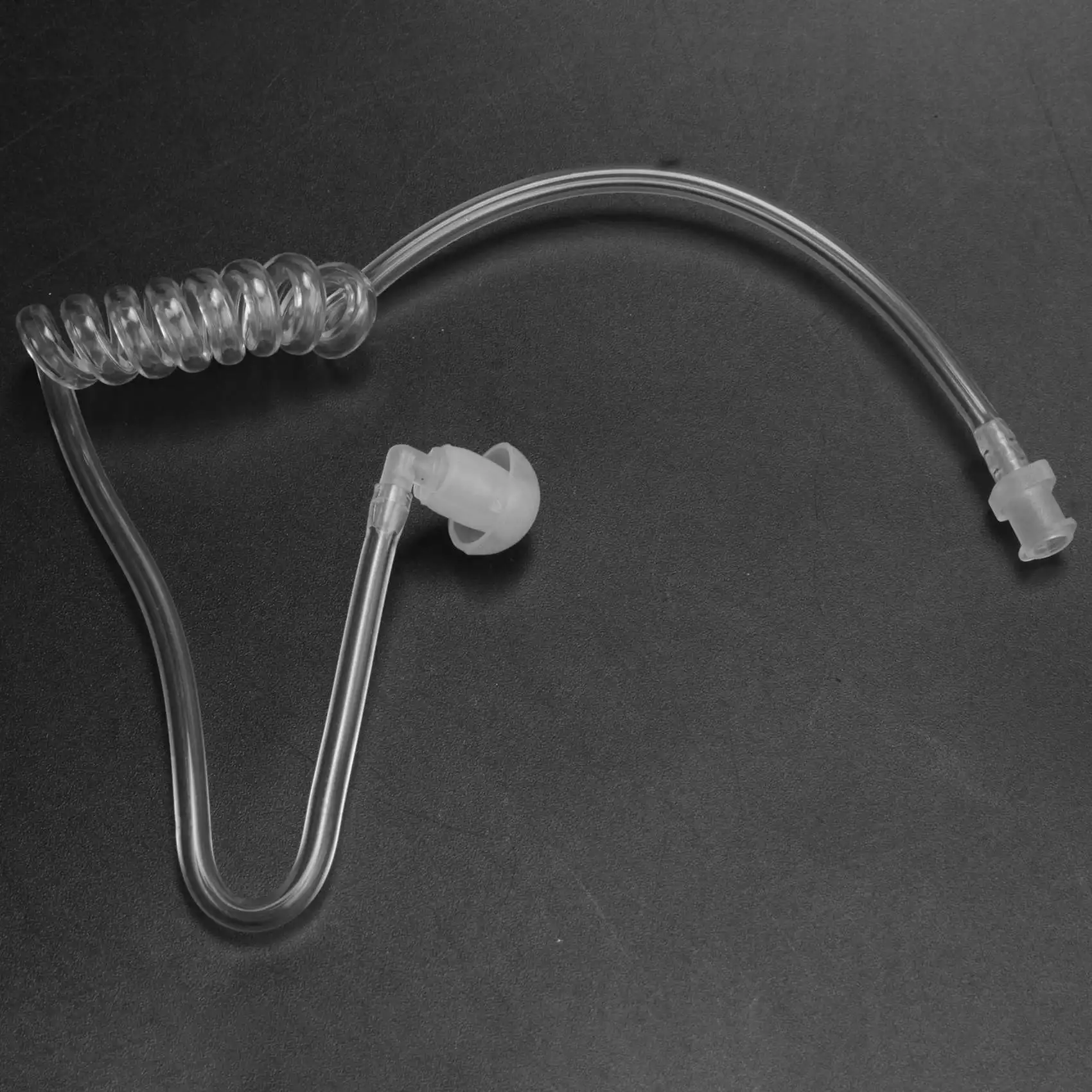 A14M 3.5mm Police Listen Only Acoustic Tube Earpiece with One Pair Medium Earmolds for Speaker Mics