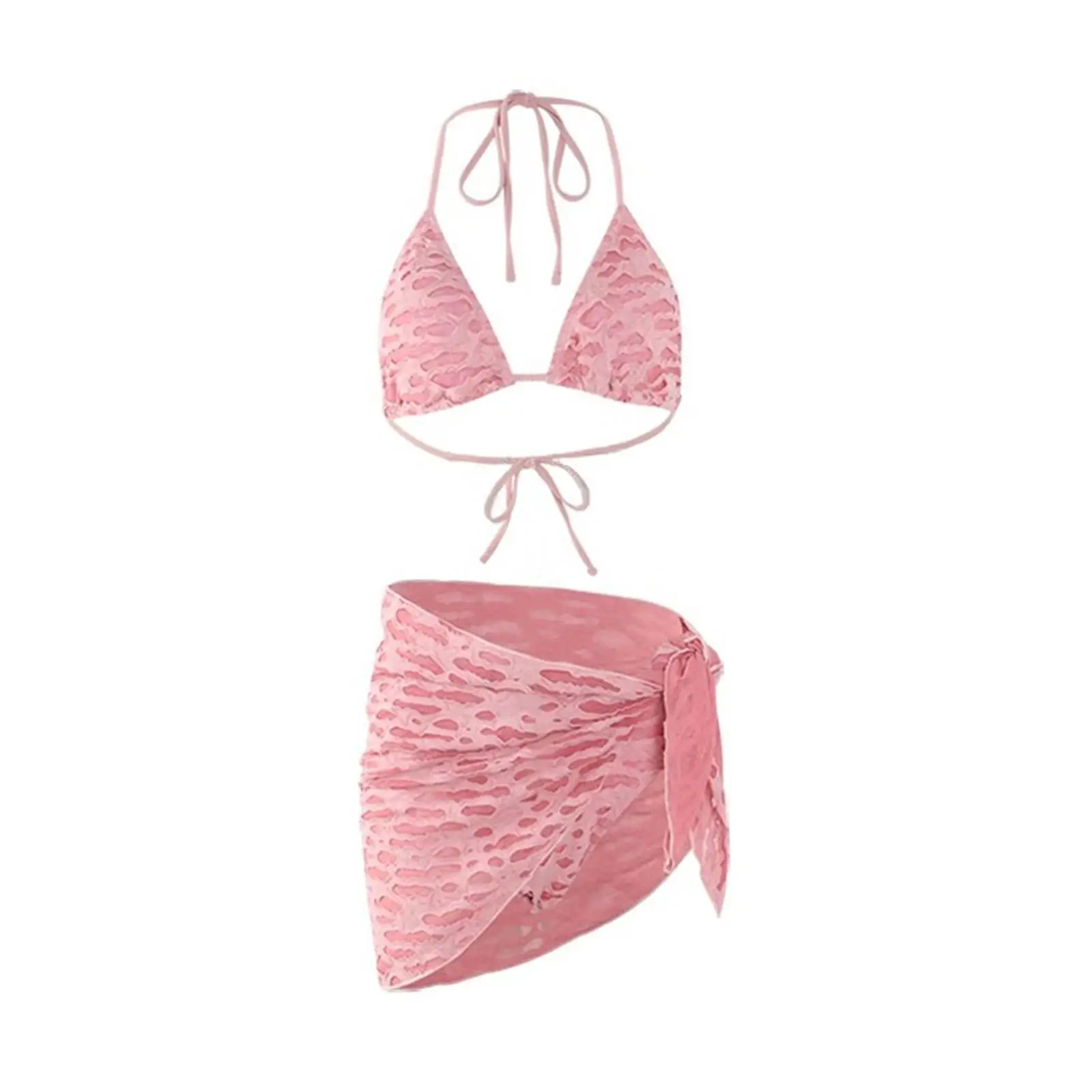 Bikini Set Stylish Comfortable Drawstring Female Beachwear for Club Salons Party
