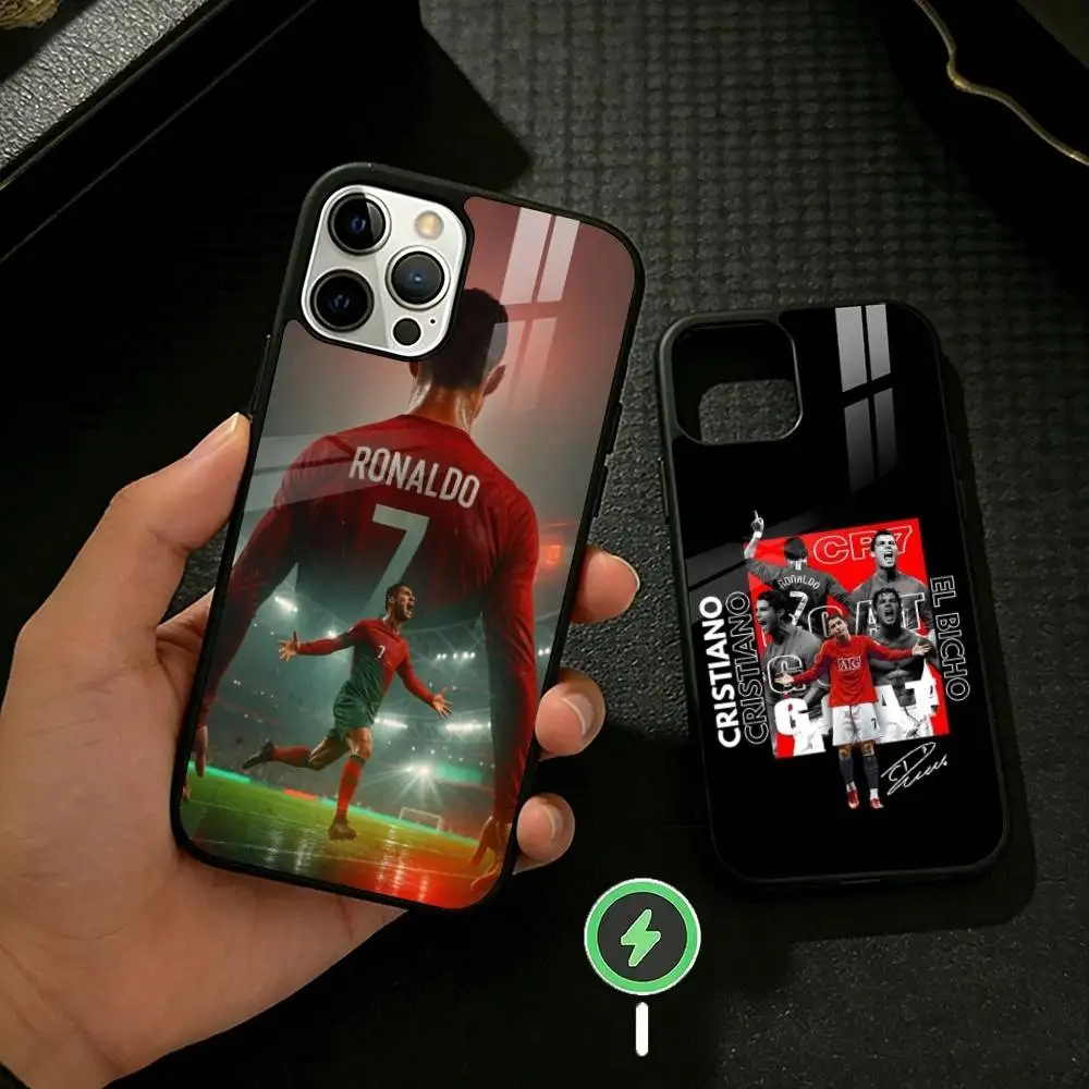 

CR7 C-Cristiano R-Ronaldo Phone Case For iPhone 17 16 15 14 13 12 Pro Max Plus for Mirror Wireless Magnetic Cover