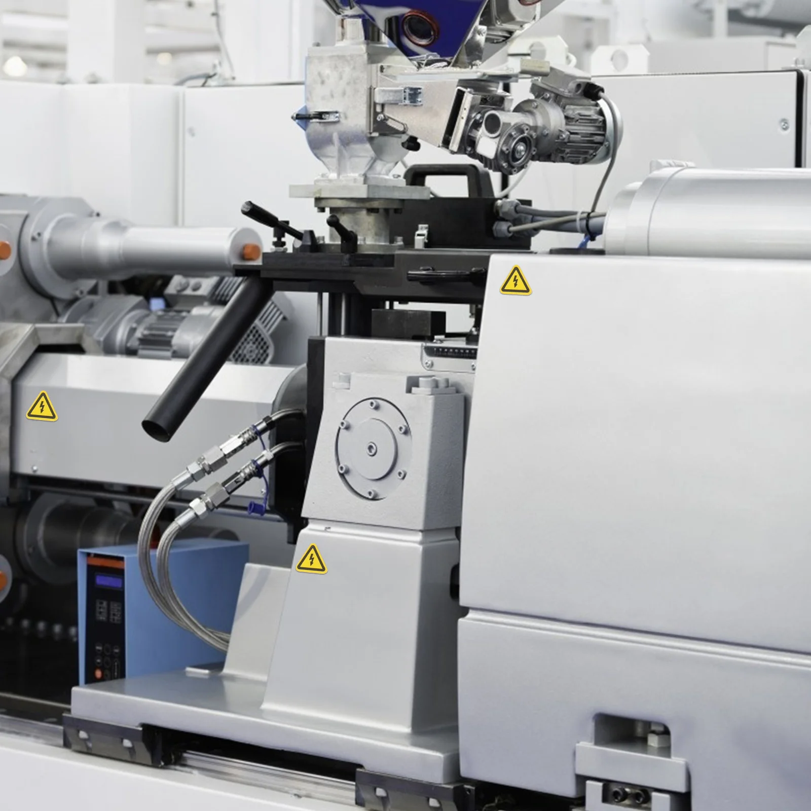 

100 шт., наклейка против поражения электрическим током, желтая треугольная предупреждающая этикетка для электрических коробок, высоковольтный знак опасности, наклейка, безопасность