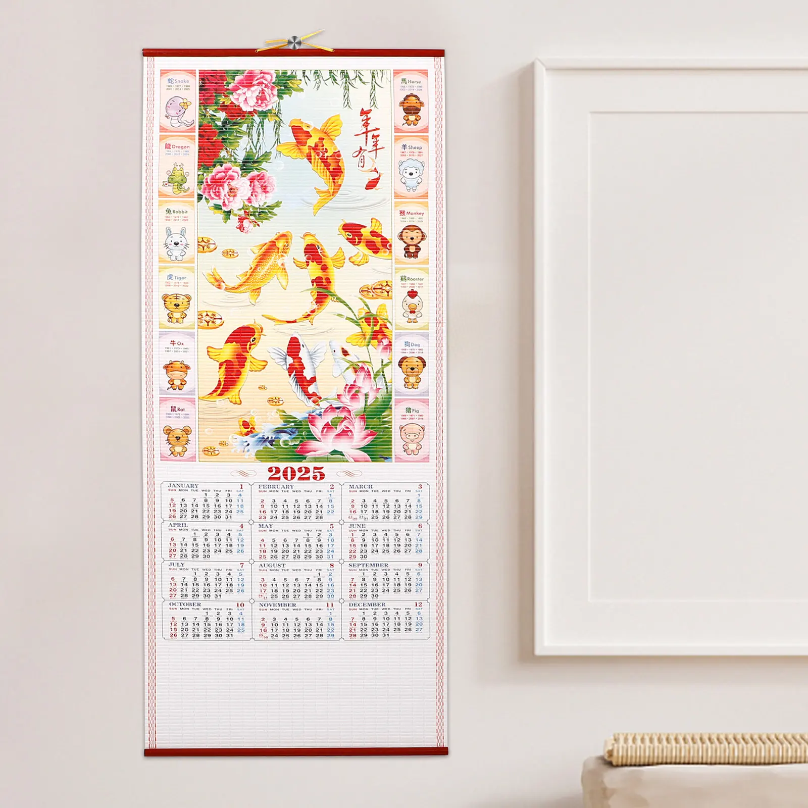 

Hanging 2025 Snake Year Large Clear Printed Monthly Wall Calendar For Home Office Planning Tool Household Daily Use