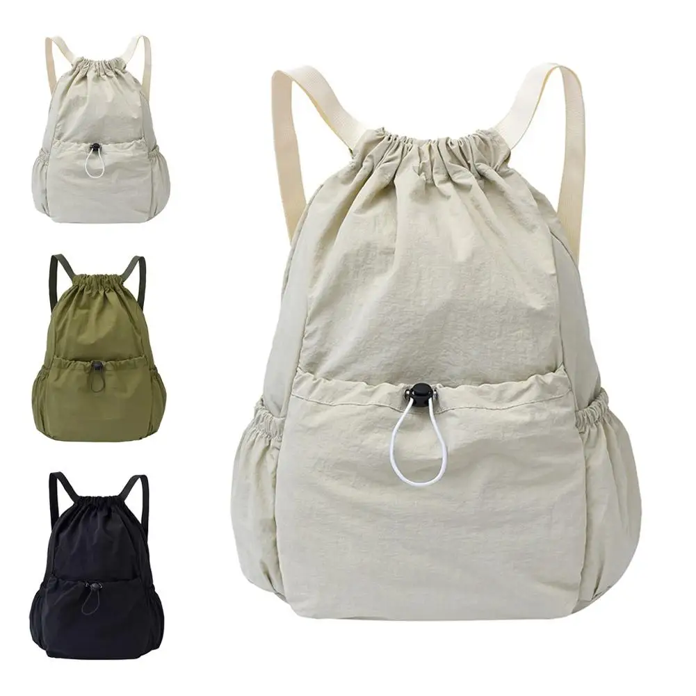Large-Capacity Waterproof Sports Bag Fashionable Lightweight Drawstring Backpack for School, Books, Outdoor Activities, Travel view 2