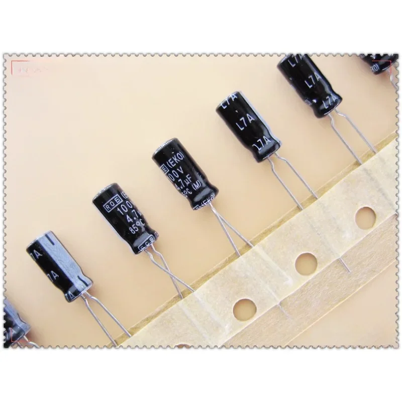 10 uds/100 Uds. Condensadores electrolíticos serie ROE EKO 4,7 uF/100V 100V/4,7 uF 5 × 11 para Audio