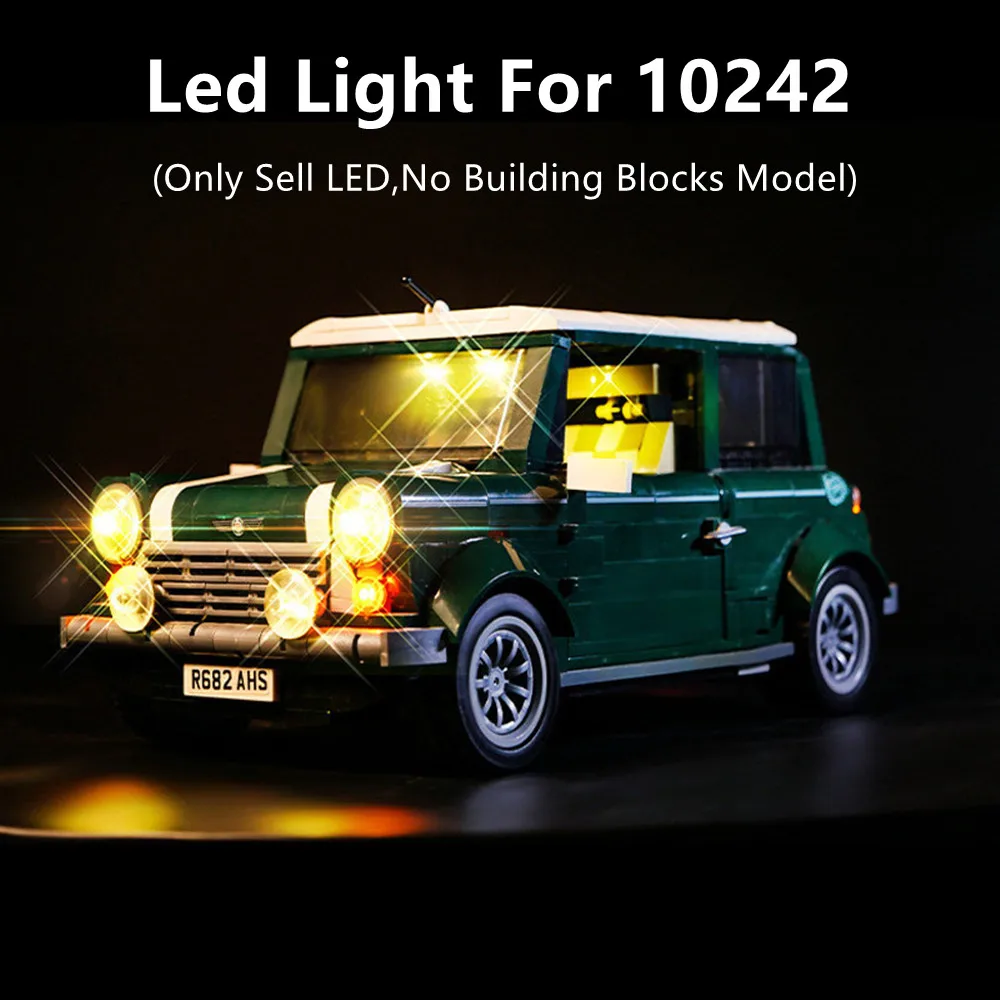 LED Light UP Lit For 10242 MINI Cooper Building Blocks Bricks (No Model Bricks)