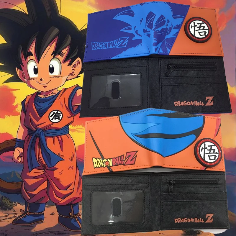 

Anime Wallets Dragon Ball Son Goku Short Pu Leather Wallet Photo Card Holder Cartoon Large Capacity Coin Purse Coin Pocket Gifts