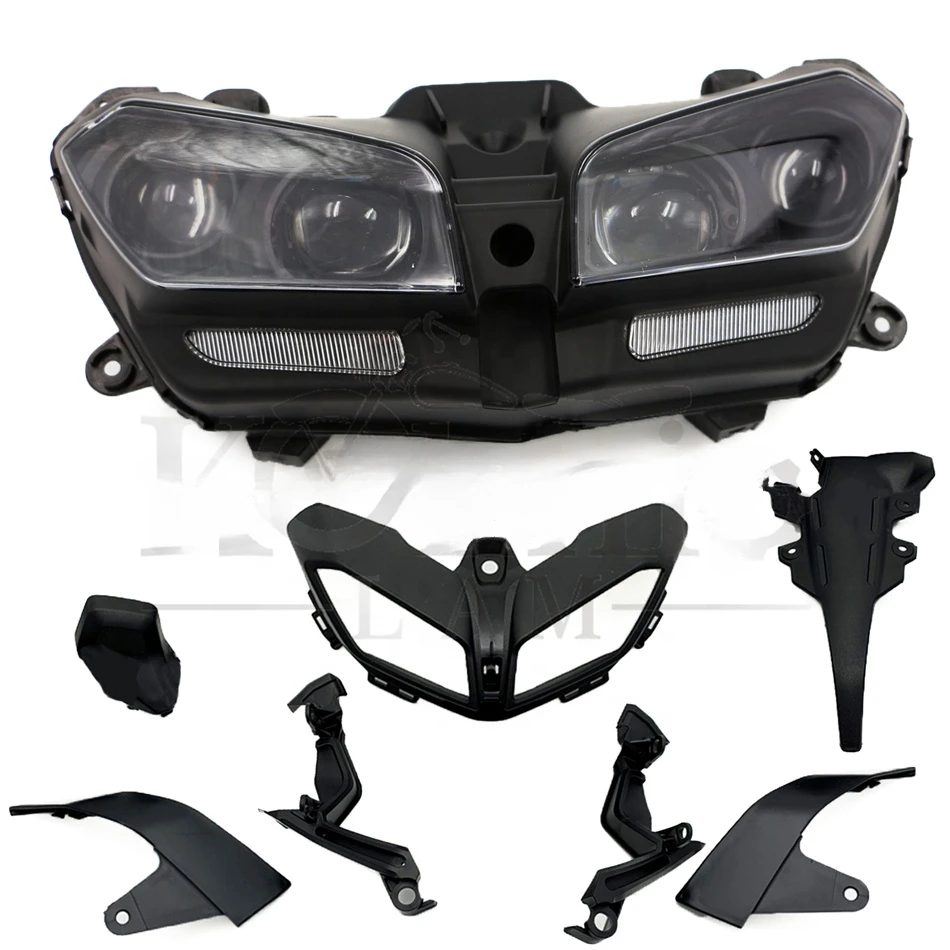 Fit For Yamaha MT09 FZ-09 MT-09 2017-2020 Motorcycle Headlight + Front Upper Fairing Cowl Panel Nose Headlamp Bracket Set 2018 2