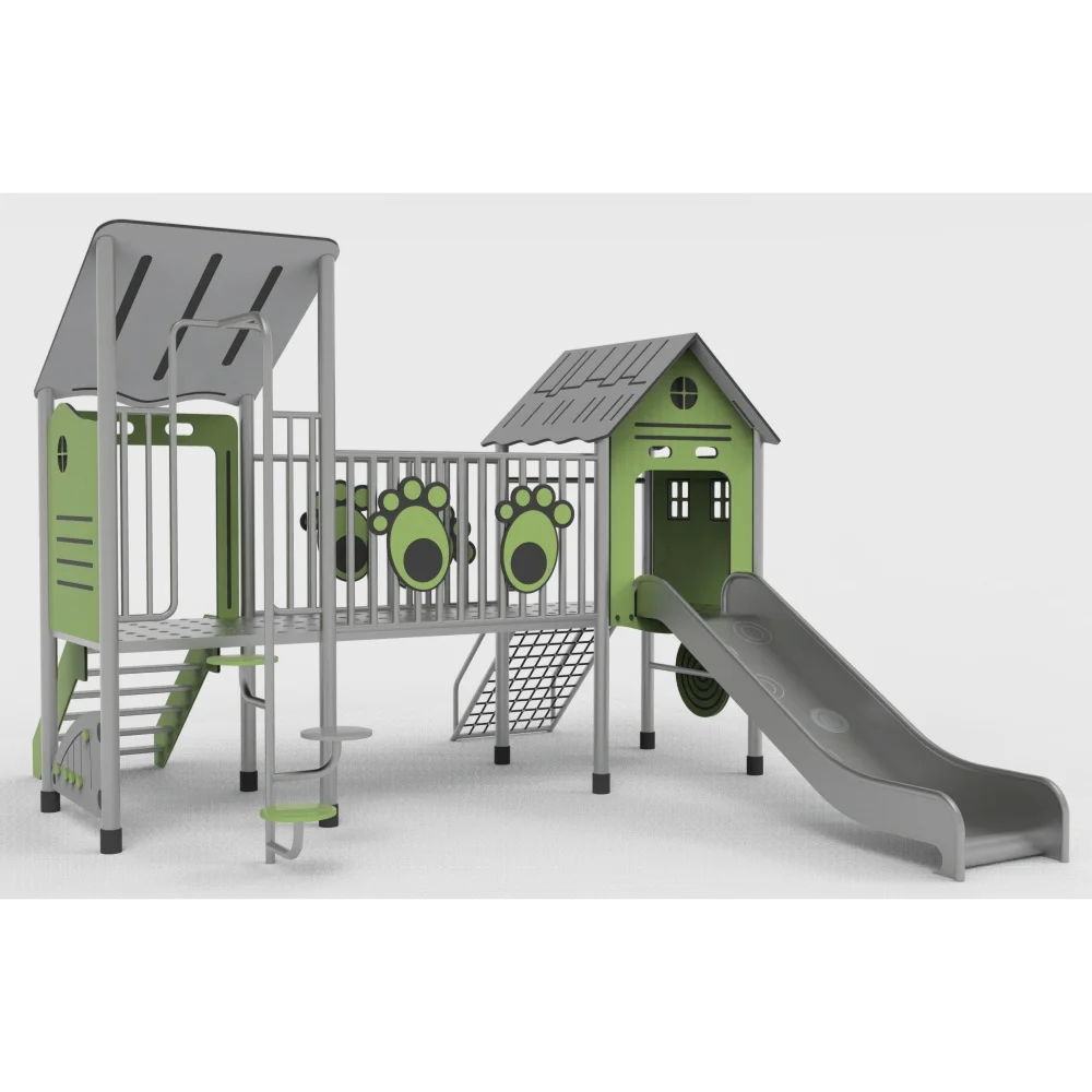 معدات ملعب خارجية عالية الجودة للأطفال من الفولاذ المقاوم للصدأ منطقة لعب للأطفال #2