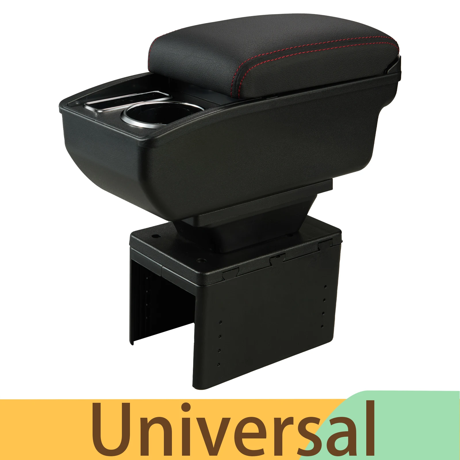 

Универсальный автомобильный подлокотник, универсальная модель, центральный органайзер, подстаканник, детали для тюнинга, аксессуары для интерьера