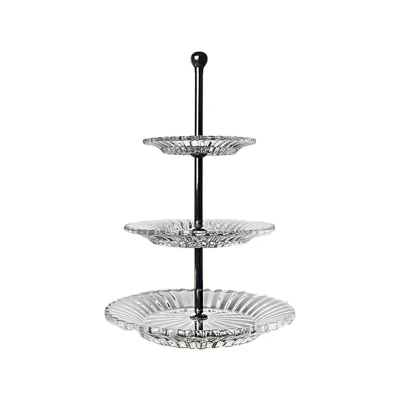 

Three-layer cake snack rack, crystal French Thousand Nights restaurant, warm atmosphere, high-end gift tray rack