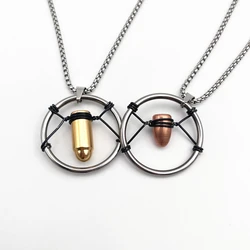 Game Punk V Vincent Valerie Cosplay Necklace Unisex Cyberpunk Metal Retro Bullet Pendant Carnival Party Jewelry Accessories Gift