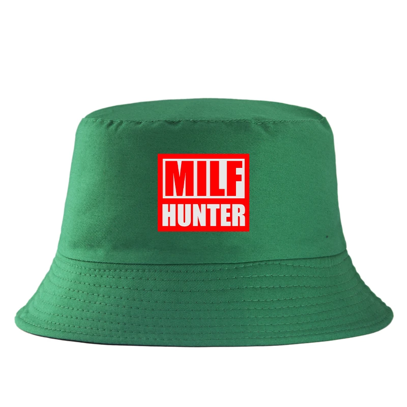 MILF HUNTER Letter Print Reversible Bucket Hat Summer Spring Women Men Travel Casual Fisherman Cap Girl Boy Bob Panama Hat