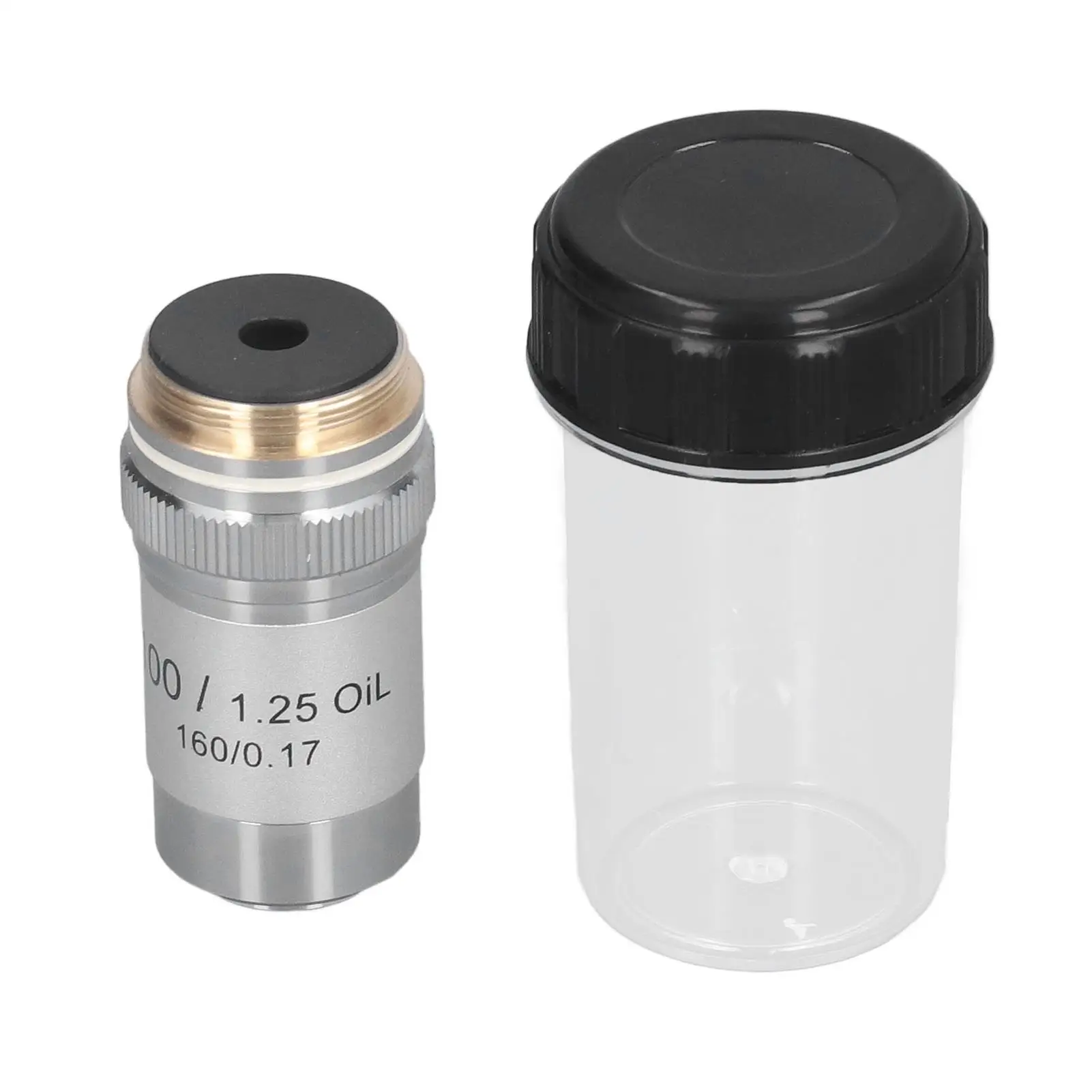 

20.2mm Silver Microscope Objective Lens - Achromatic Optical Accessory for Standard Interface Microscopes