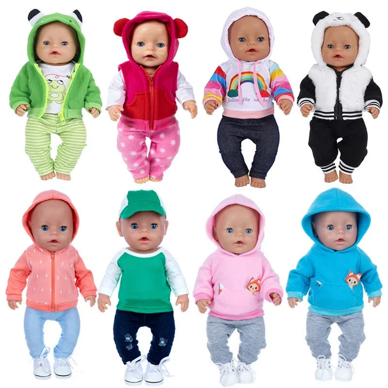 

43cm Baby Doll Clothes Set For 17 Baby Doll Unicorn Costume Jackets Toys Doll Boy Outfit