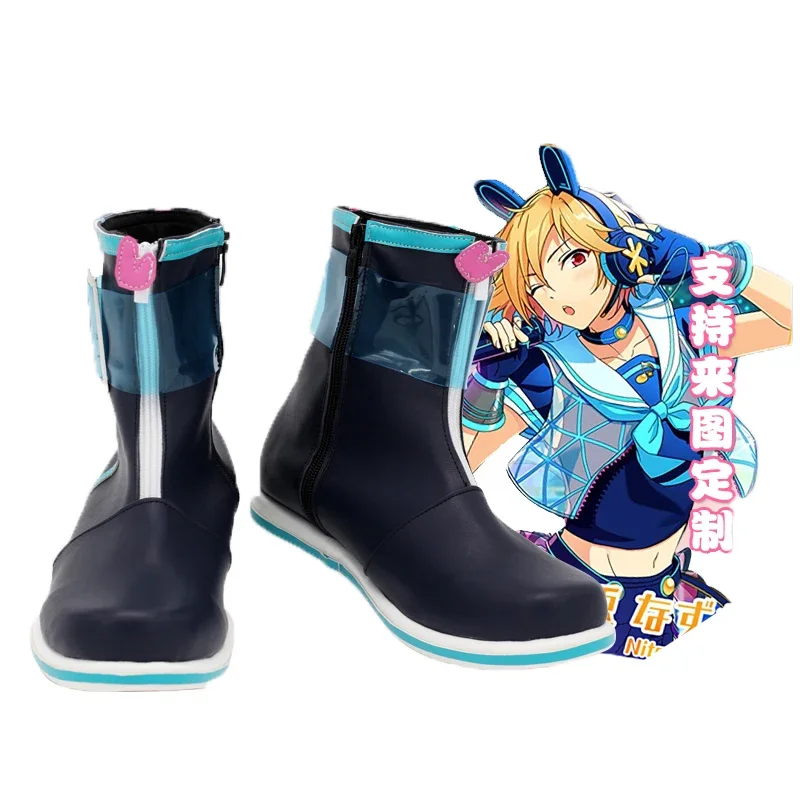 

Ensemble Stars LIVE PARTY Nito Nazuna Cosplay Shoes Boots Game Anime Halloween Party Accessories Custom Made