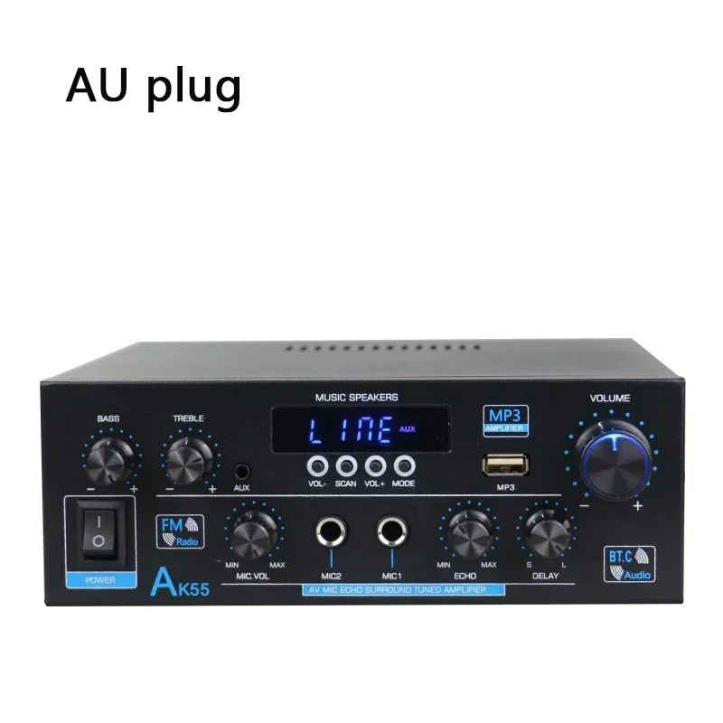 Für AK55 900W Hause Power Verstärker 2,0 Kanal Bluetooth 5,0 Hifi Digital Stereo Sound Verstärker 2,0 450W + 450W Subwoofer