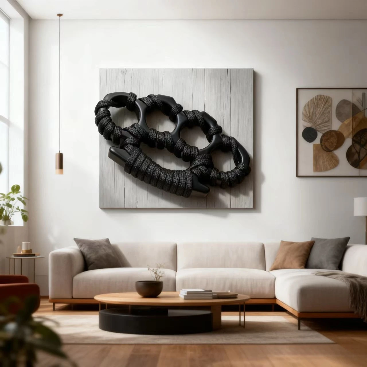 

3D Black Woven Four-finger Metal Knuckle Bracelet-Style Metal Sign-Art Deco Wall Decor with Pre-Drilled Holes Ideal Gift for Men