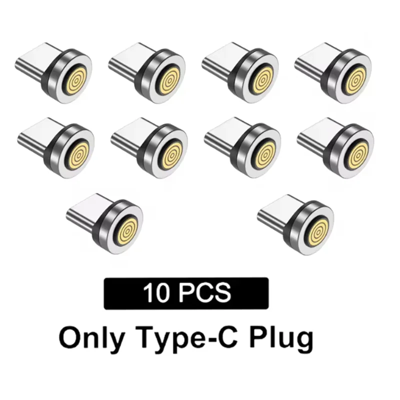 10 قطعة 7 دبوس 540 Rotatie نصائح مغناطيسية لكابل Magnetische المصغّر USB نوع C استبدال المكونات الغبار التوصيل لسامسونج Xiaomi