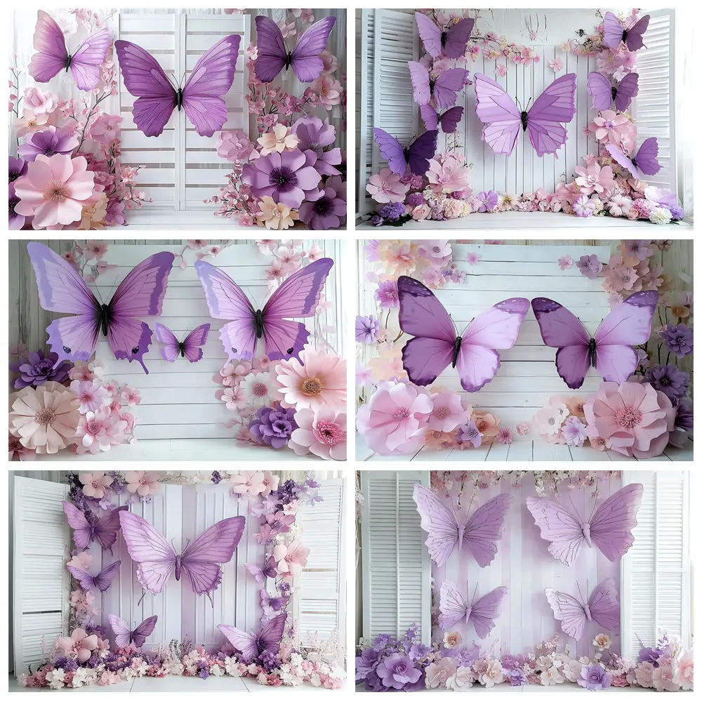 pano-de-fundo-fotografico-de-borboleta-roxa-flor-branca-porta-de-madeira-retrato-de-casamento-festa-de-aniversario-infantil-decoracao-de-fundo-de-foto