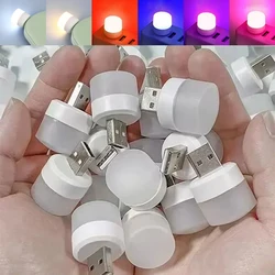 20Pcs Mini USB Night Light Warm White Eye Protection Book Reading Light USB Plug Computer Mobile Power Charging LED Night Lamp