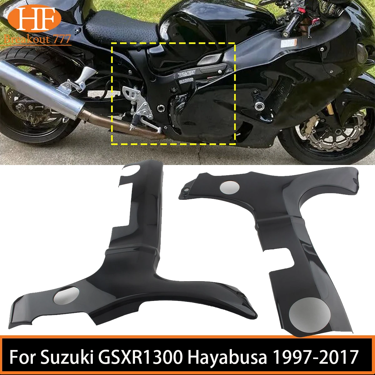 

Motorcycle Body Kit 1 Set Left Right Frame Covers Motorcycle Accessories For Suzuki GSXR1300 Hayabusa 1997-2017