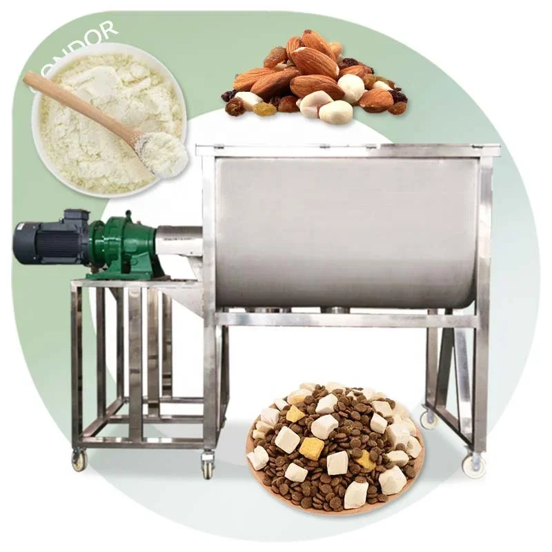 

300kg Ribbon Horizontal Mixer Industrial Blender Ceramic Powder for Dry Spice Food Fertilizer Mixes