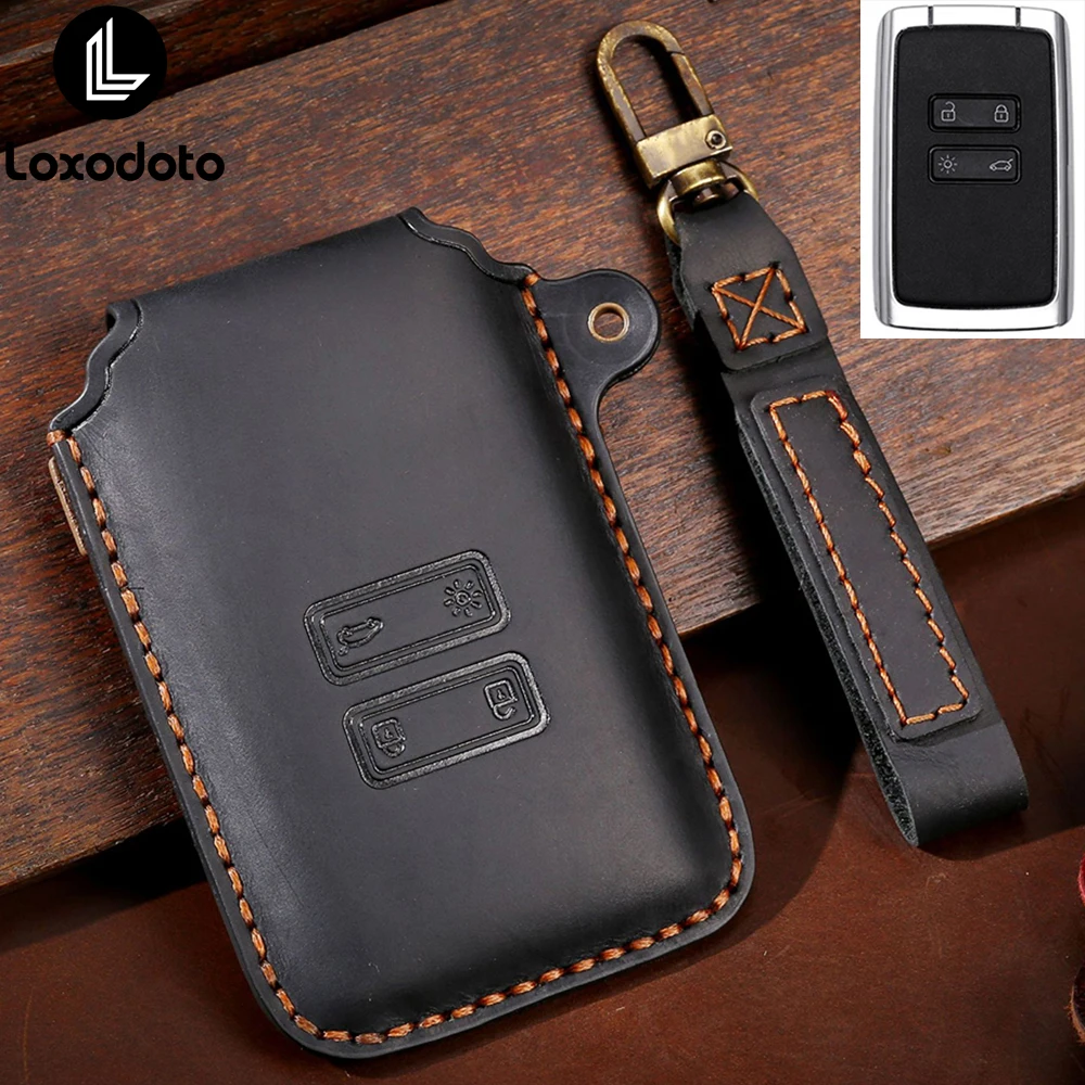 Leather Remote Case Key Cover Fobs Wallet for Renault Arkana Zoe 2020 Duster Clio 5 Espace Megane Kaptur Dacia Logan Captur 2021