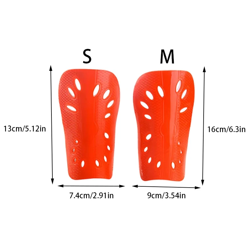 Plastic Futebol Shin Pads para crianças e adultos, guarda futebol, protetor de perna, engrenagem protetora, respirável Shin Guard, 1 par